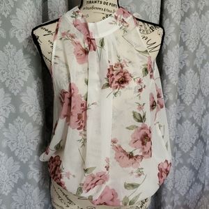 Sheer floral top